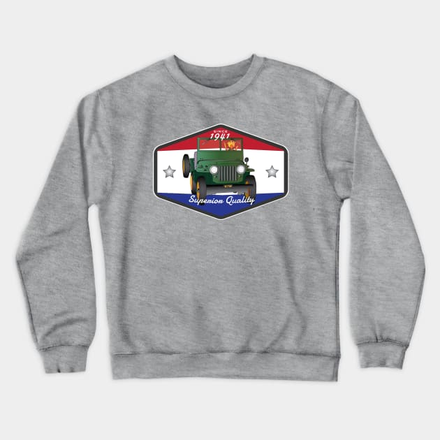 Waving Jeep Jeep Crewneck Sweatshirt by AltTabStudio